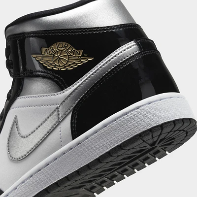 Jordan 1 Mid SE Black / Metallic Silver - White