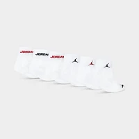 Jordan Legend Juniors' (6 Pack) Ankle Sock White / Black - Gym Red