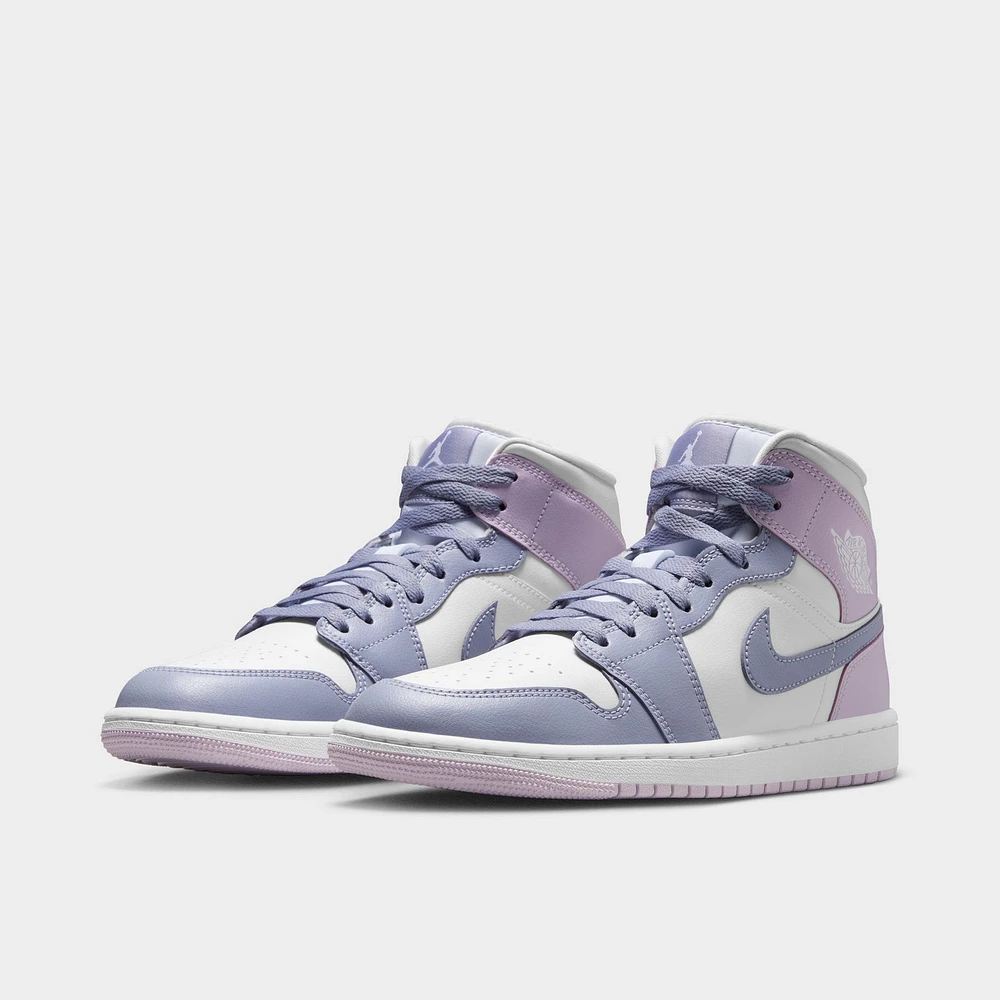 Jordan Women's 1 Mid Indigo Haze / Doll-White