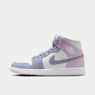 Jordan Women's 1 Mid Indigo Haze / Doll-White