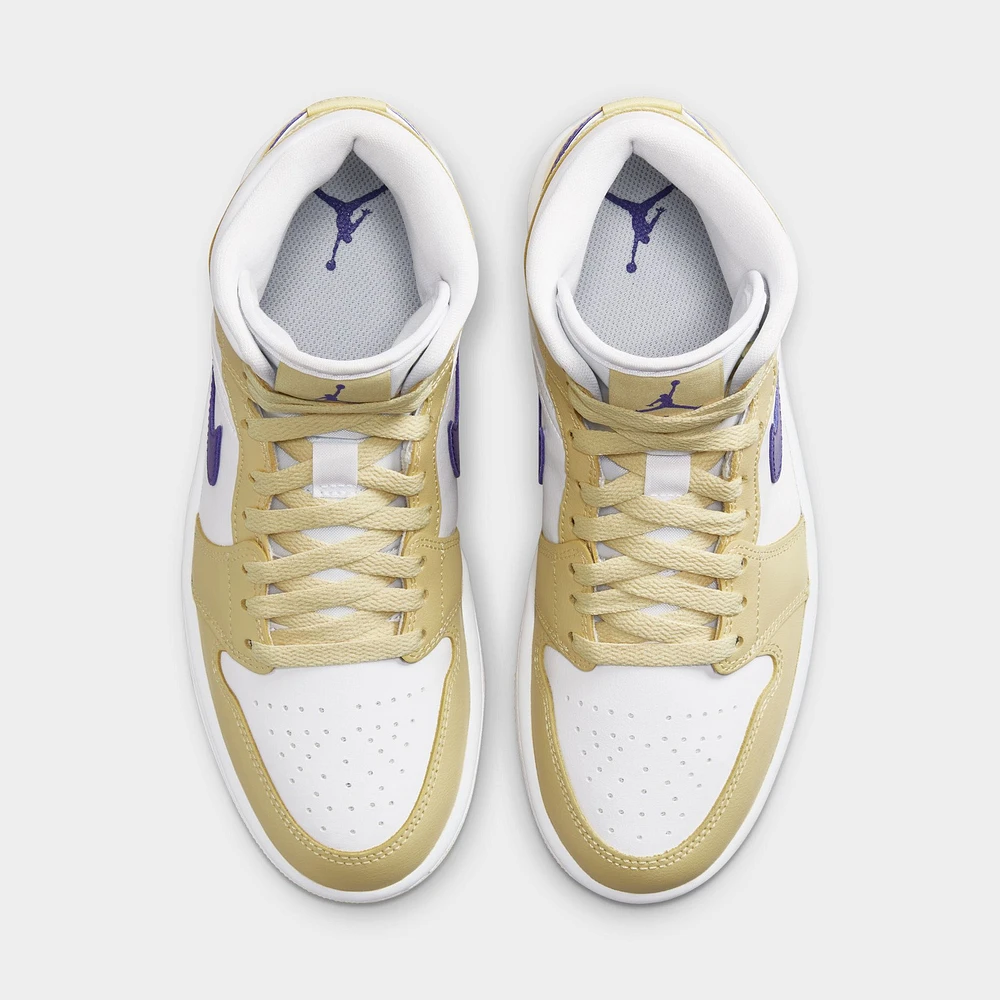 Jordan Women's 1 Mid Lemon Wash / White - Lapis