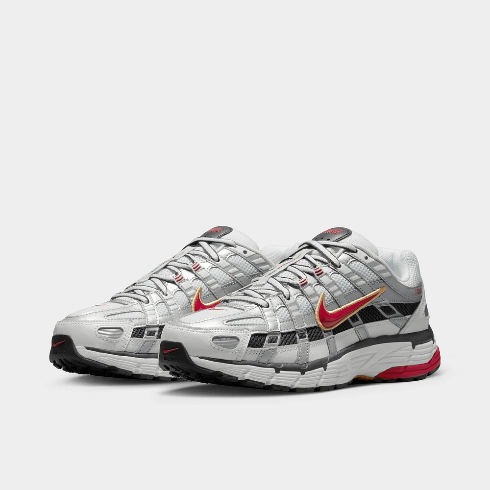 Nike Women's P-6000 White / Varsity Red - Metallic Platinum