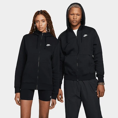 Nike Sportswear Club Fleece Full Zip Hoodie Black / - White