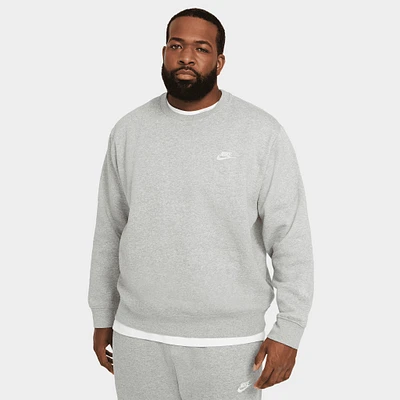 Nike Sportswear Club Fleece Crew Dark Grey Heather / White