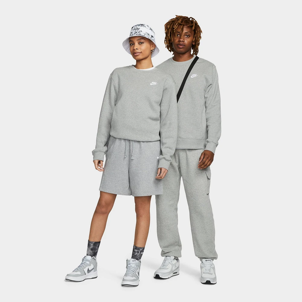 Nike Sportswear Club Fleece Crew Dark Grey Heather / White
