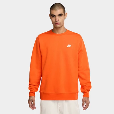 Nike Sportswear Club Fleece Crewneck Safety Orange / White