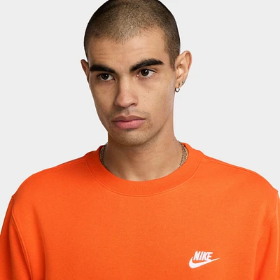 Nike Sportswear Club Fleece Crewneck Safety Orange / White