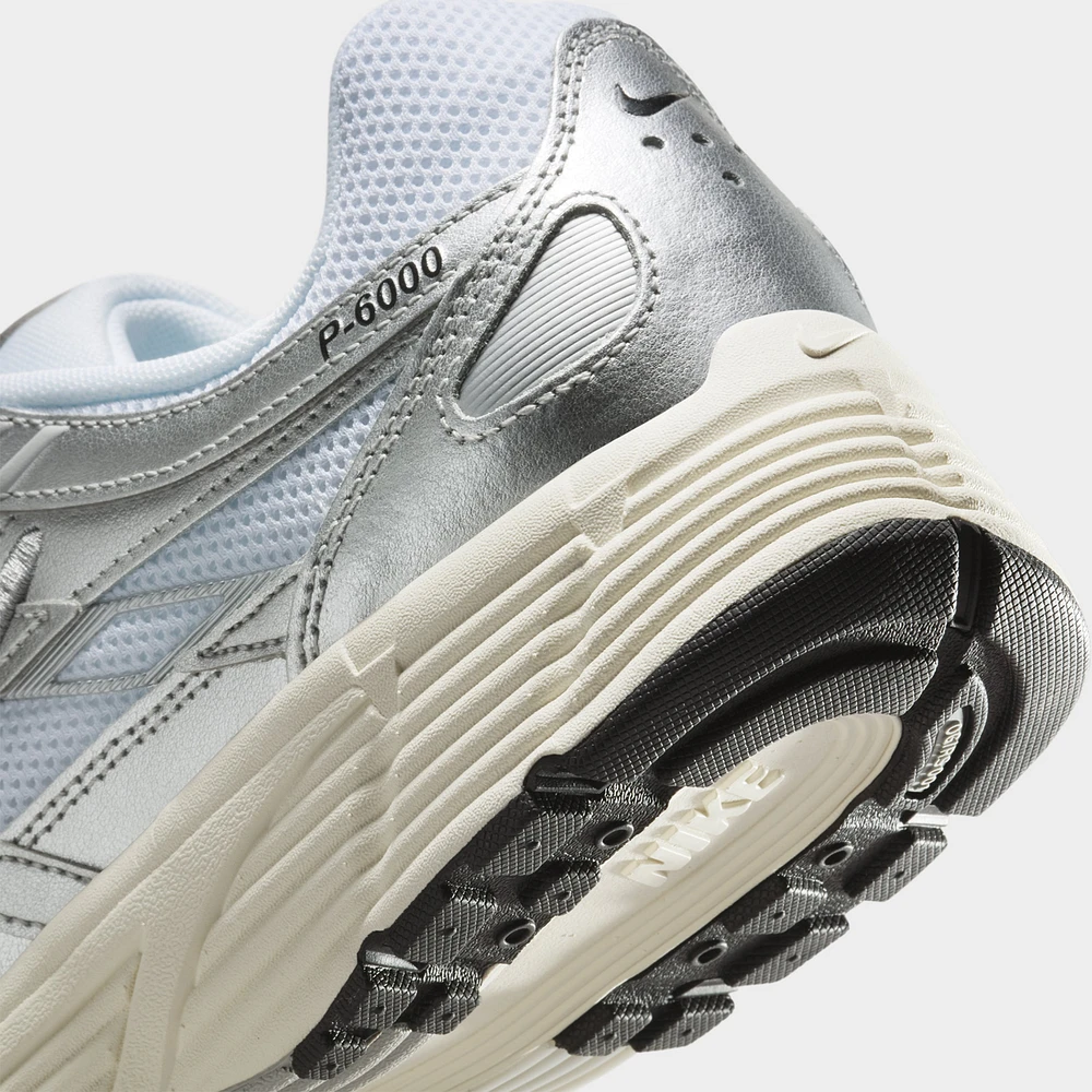 Nike P-6000 White / Black - Metallic Silver