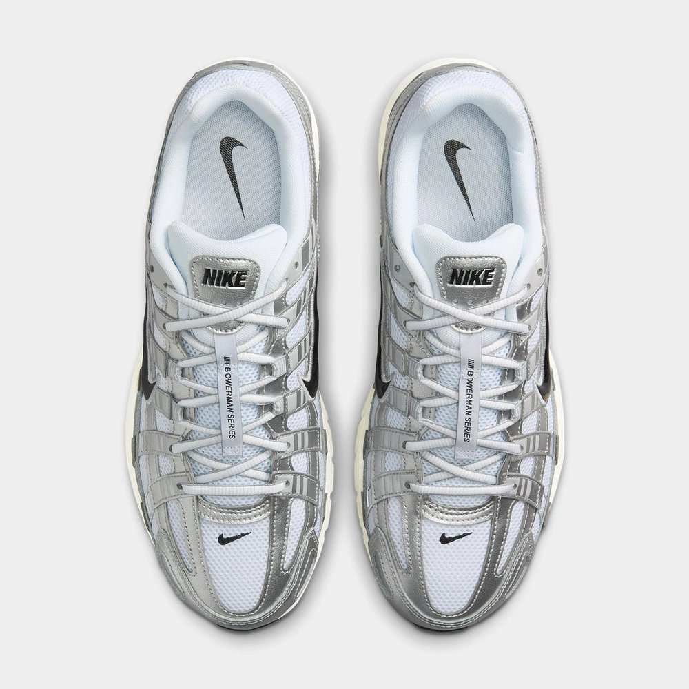 Nike P-6000 White / Black - Metallic Silver