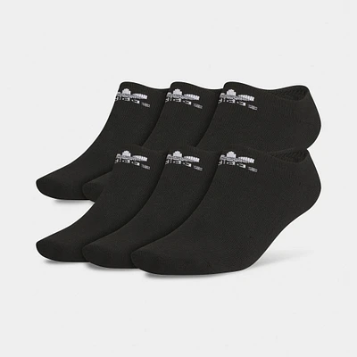 adidas Originals Trefoil No Show Socks (6 Pack) Black / White