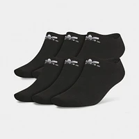 adidas Originals Trefoil No Show Socks (6 Pack) Black / White