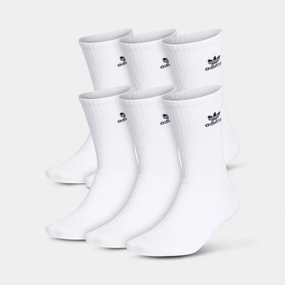 adidas Originals Trefoil 6 Pack Crew Socks White / Black