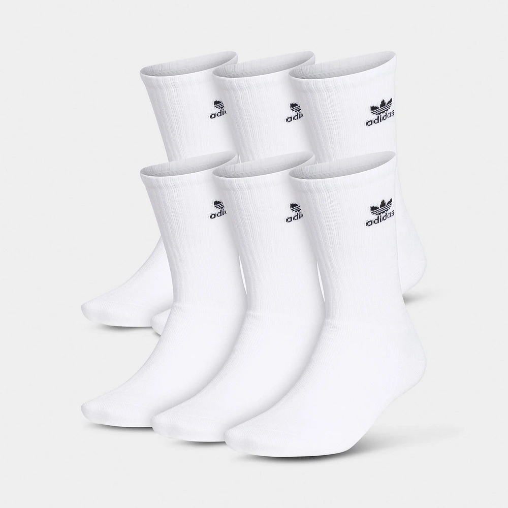 adidas Originals Trefoil Crew Socks (6 Pack) White / Black