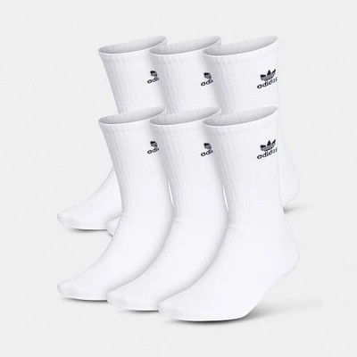 adidas Originals Trefoil Crew Socks (6 Pack) White / Black