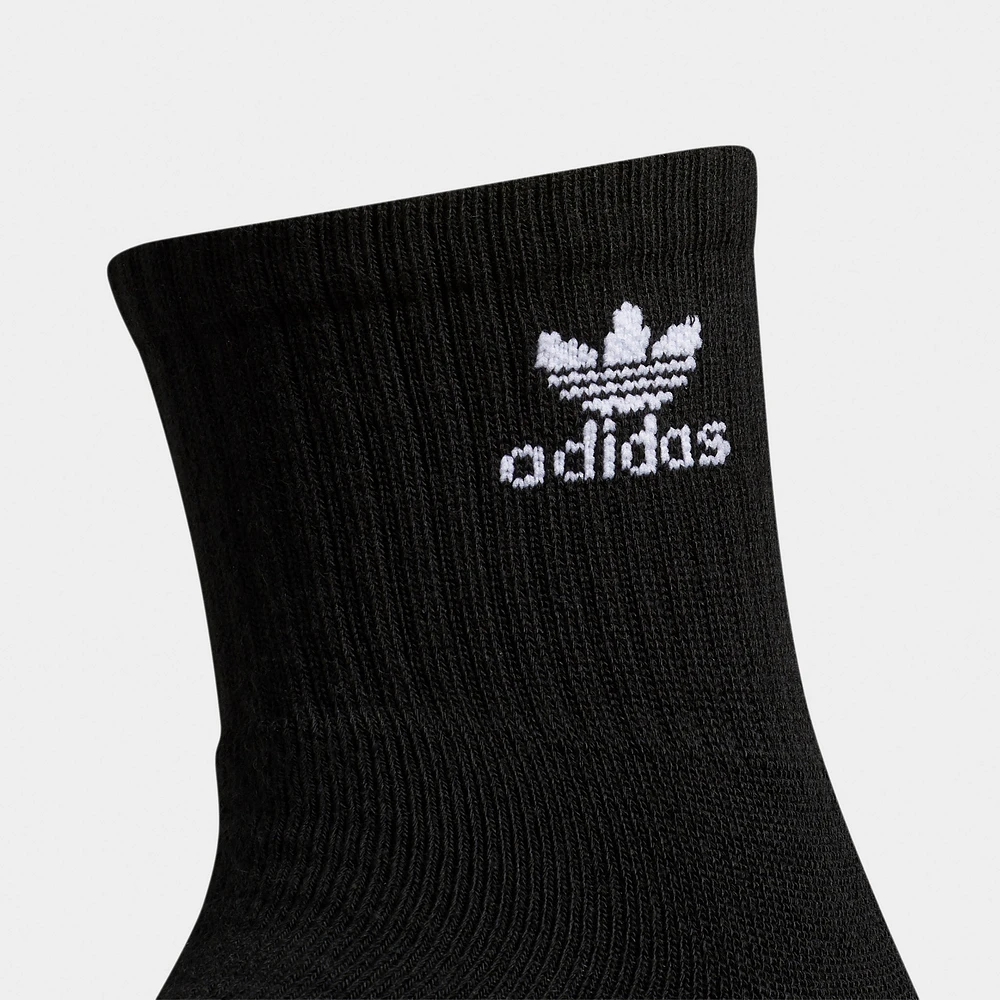 adidas Originals Trefoil Quarter Socks (6 Pack) Black / White