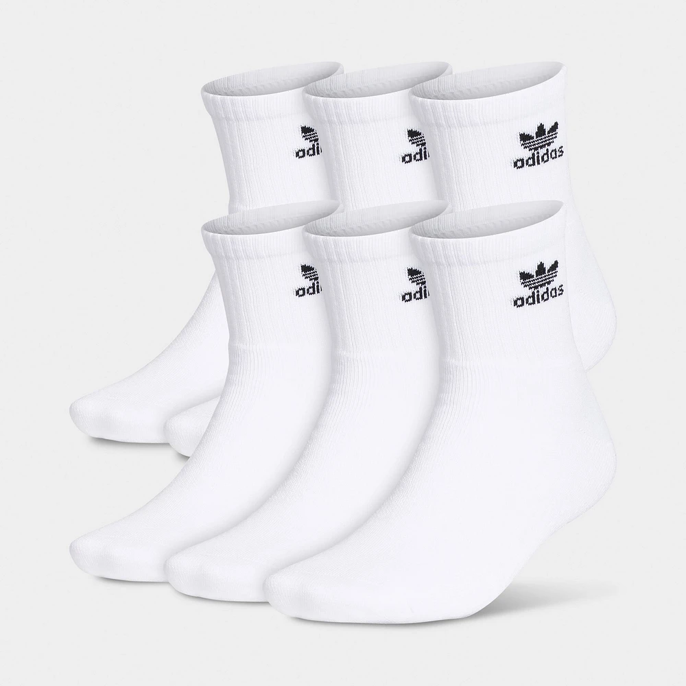 adidas Originals Trefoil Quarter Socks (6 Pack) White / Black