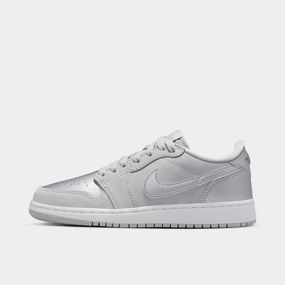 Jordan 1 Retro Low OG GS Neutral Grey / Metallic Silver - White