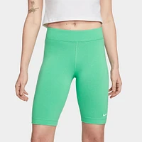 Nike Sportswear Women's Essential Mid-Rise Bike Shorts Spring Green / White