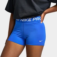 Nike Pro Women's 3" Shorts Hyper Royal / White