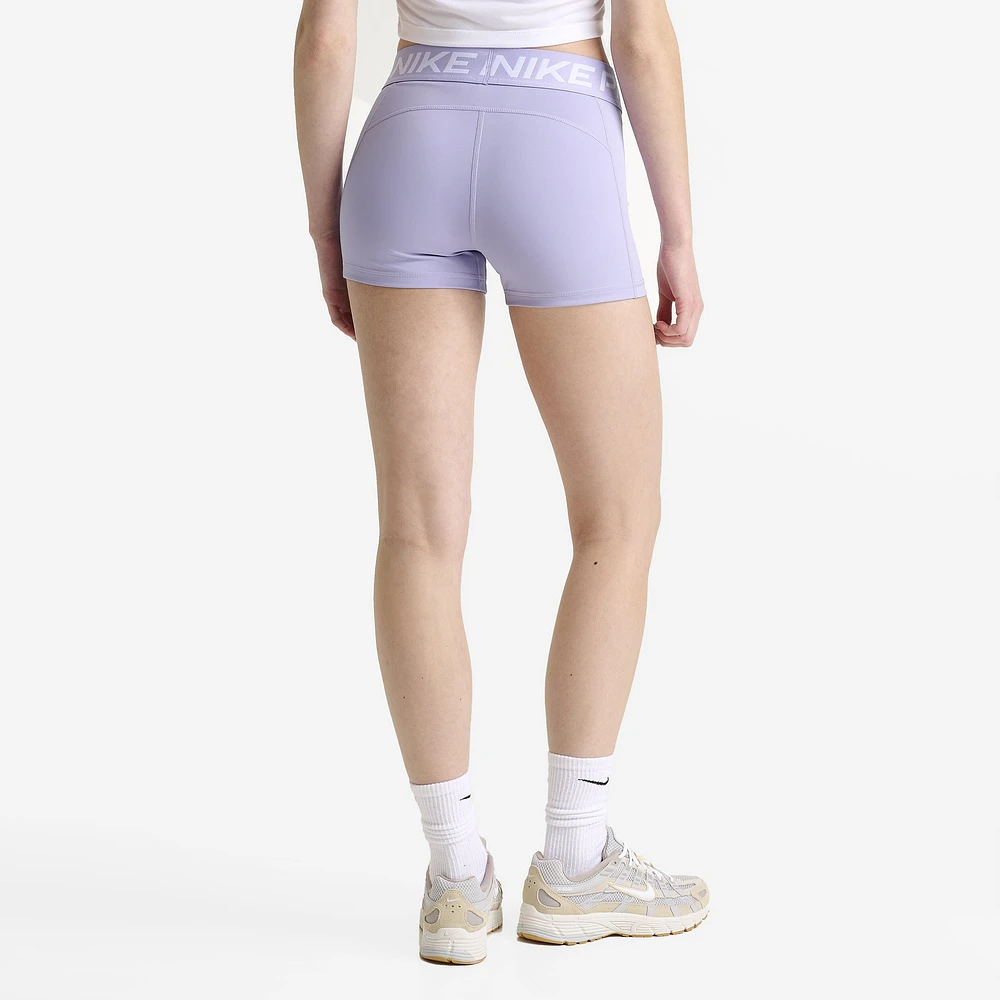 Nike Pro Women's 3" Shorts Lilac Ice / White