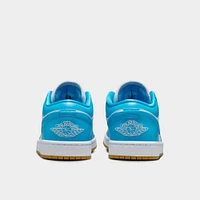 Jordan Women's 1 Low White / Dark Powder Blue - Gum