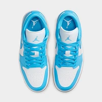Jordan Women's 1 Low White / Dark Powder Blue - Gum
