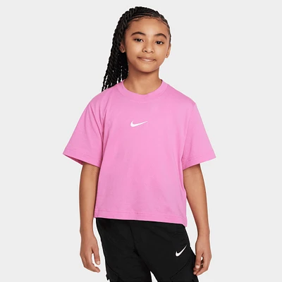 Nike Junior GIrls' Essential Boxy T-Shirt / Playful Pink