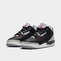 Jordan 3 Retro GS Black / Fire Red - Cement Grey