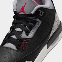 Jordan 3 Retro GS Black / Fire Red - Cement Grey