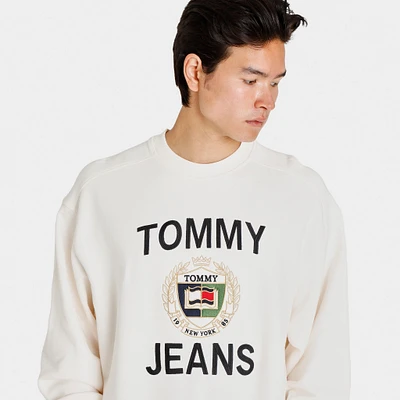 Tommy Jeans TJ Crest Logo Crewneck / Ancient White