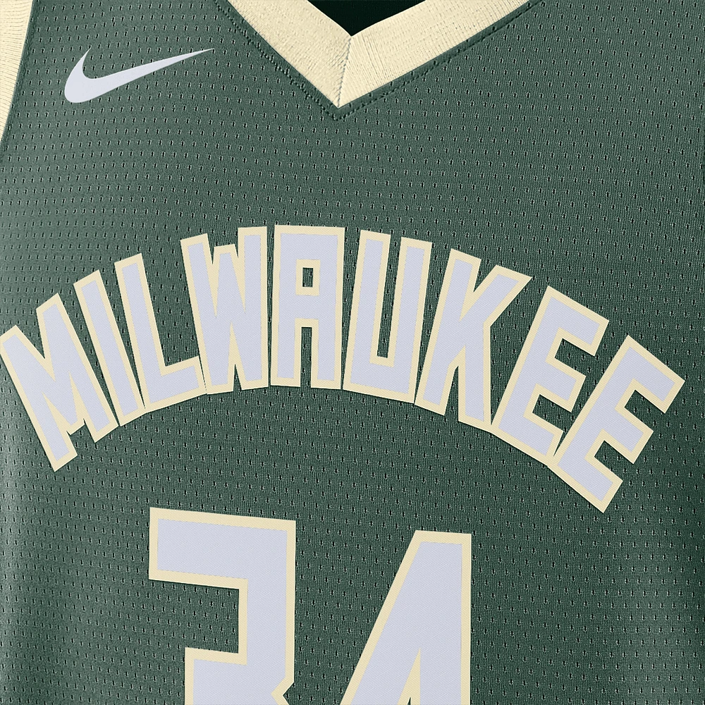 Nike Milwaukee Bucks Icon Edition 2022/23 Swingman Jersey / Fir