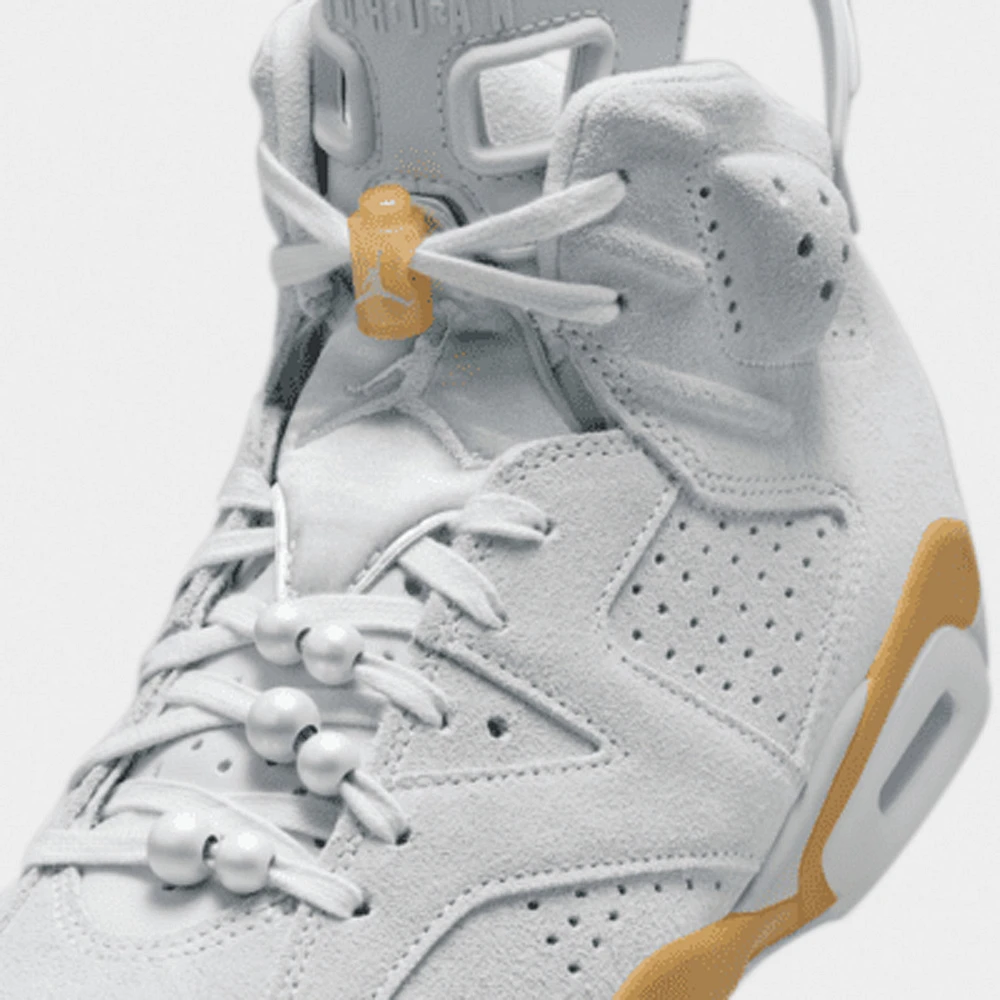 Jordan Women's 6 Retro Pure Platinum / Metallic Gold - Coconut Milk