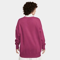 Nike Sportswear Women's Phoenix Fleece Oversized Crewneck Rosewood / Sail