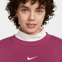 Nike Sportswear Women's Phoenix Fleece Oversized Crewneck Rosewood / Sail