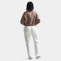 Nike Sportswear Women's Phoenix Fleece Half-Zip Cropped Sweatshirt Mink Brown / Sail