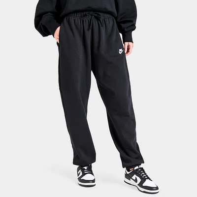 Nike Sportswear Women's Club Fleece Mid-Rise Oversized Sweatpants Black / White