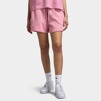 Nike Sportswear Club Fleece Women's Mid Rise Shorts Elemental Pink / Heather - White