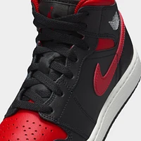 Jordan 1 Mid GS Black / Varsity Red - Summit White
