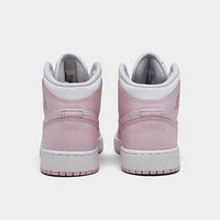 Jordan 1 Mid GS Pink Foam / White - Fire Red