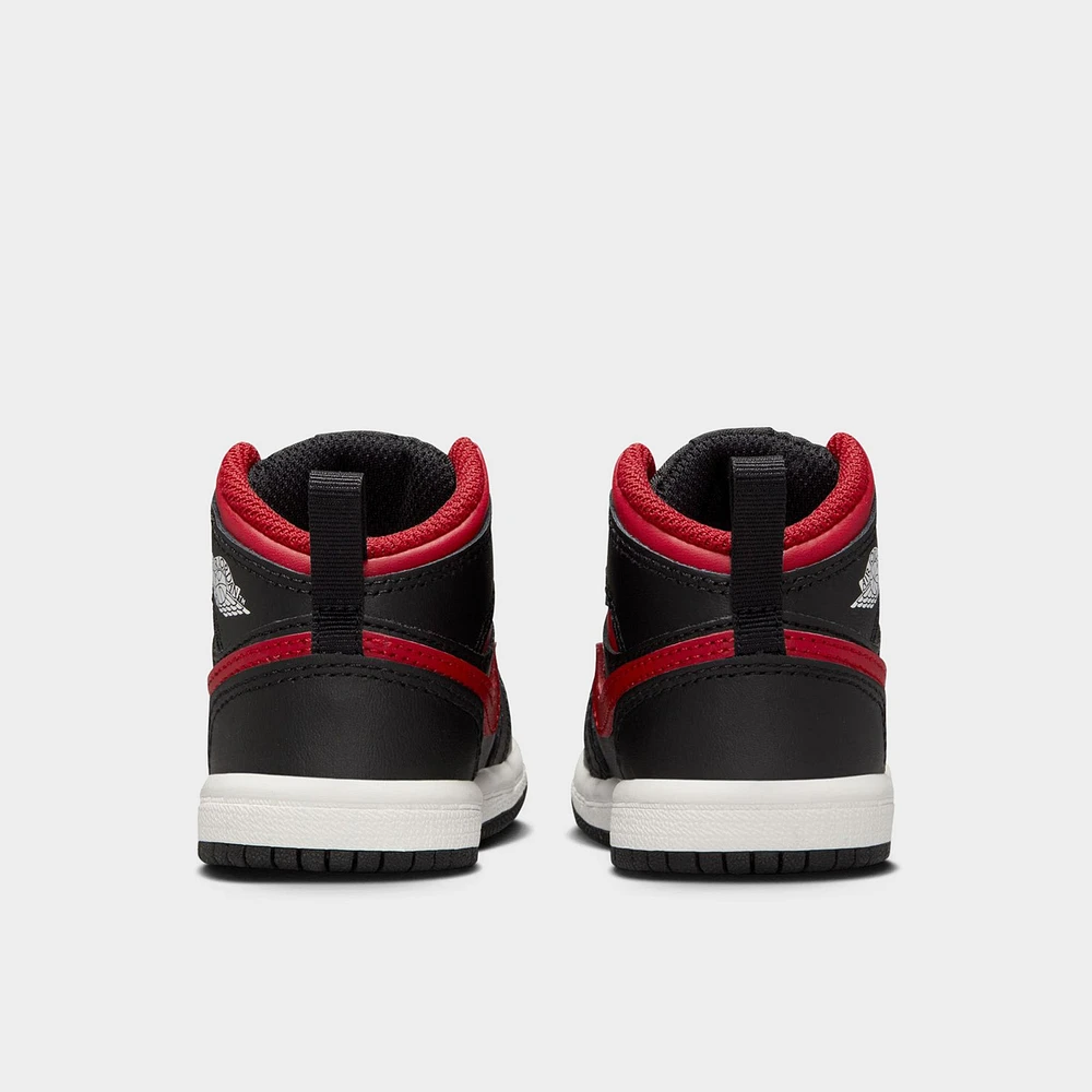 Jordan 1 Mid TD Black / Varsity Red - Summit White