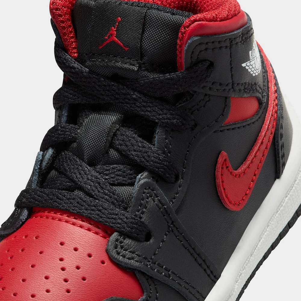 Jordan 1 Mid TD Black / Varsity Red - Summit White