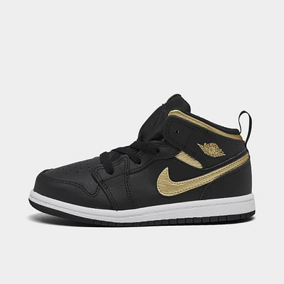 Jordan 1 Mid TD Black / Metallic Gold - White