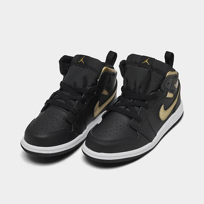 Jordan 1 Mid TD Black / Metallic Gold - White