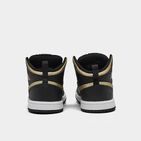 Jordan 1 Mid TD Black / Metallic Gold - White