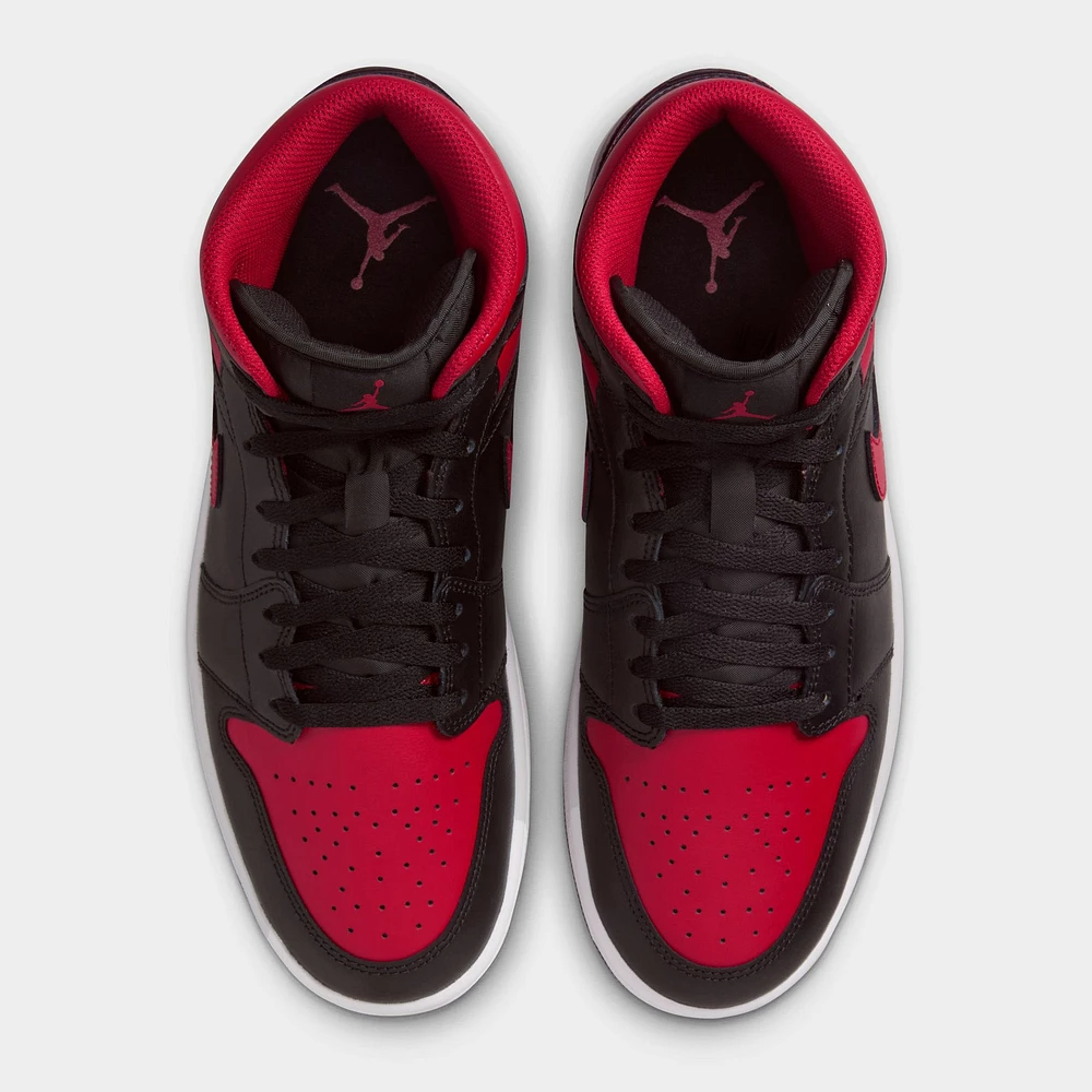 Jordan 1 Mid Black / Varsity Red - Summit White