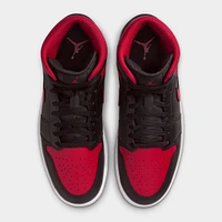 Jordan 1 Mid Black / Varsity Red - Summit White