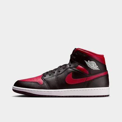 Jordan 1 Mid Black / Varsity Red - Summit White