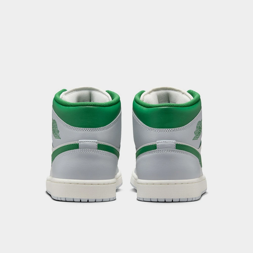 Jordan 1 Mid Summit White / Pine Green - Pure Platinum