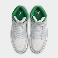 Jordan 1 Mid Summit White / Pine Green - Pure Platinum