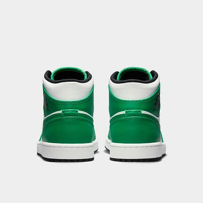 Jordan 1 Mid Lucky Green / Black - White